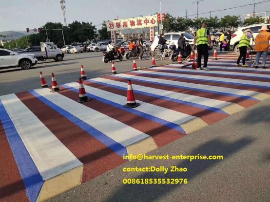 May kulay na Anti-Slip Surfacing sa cross road