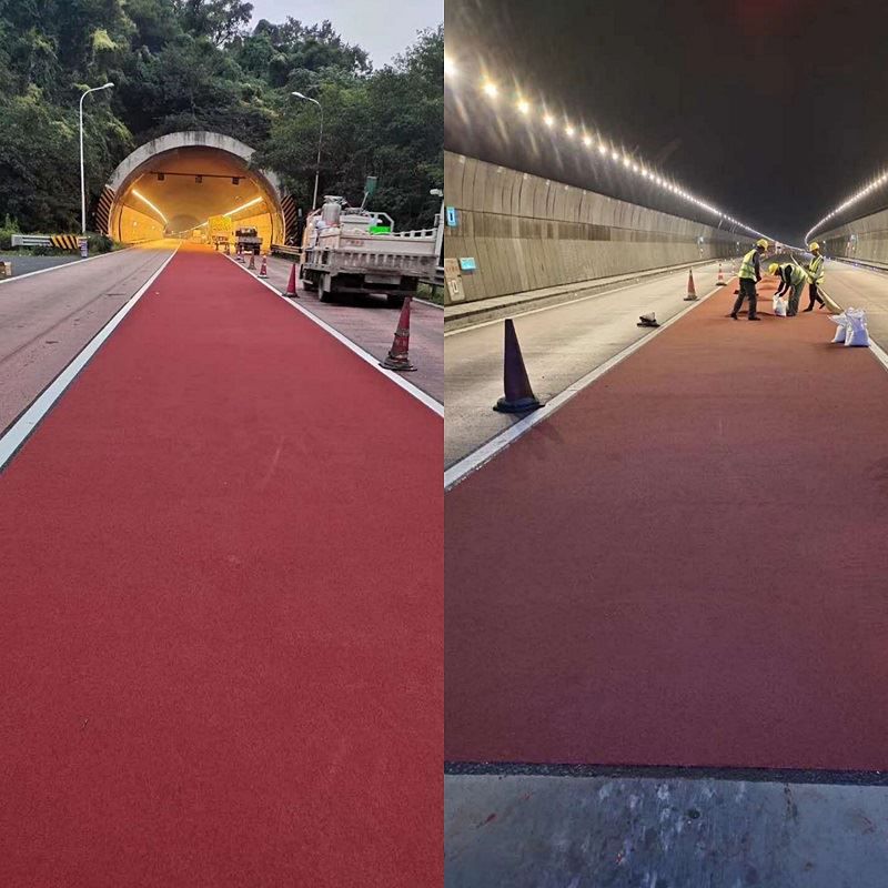 Ang Atensyon Sa Konstruksyon na Colored Road